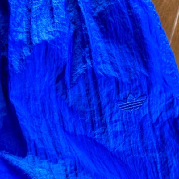 90’s PERFECT AdidasTrack Pants Loose Fit Nylon Color: Indigo - Women's Med. - Picture 3 of 5